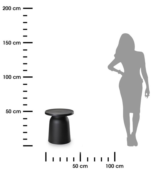 HowHomely Konferenčný stolík OTTO 46 cm čierny