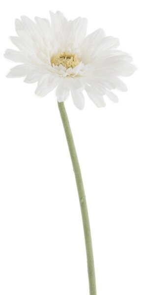 Biela umelá dekoratívna kvetina Gerbera - 10*10*64 cm - J-Line by Jolipa