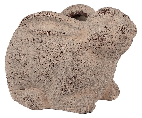 Béžový antik dokoračný kvetináč králik Rabbi - 17*12*12 cm - Clayre & Eef