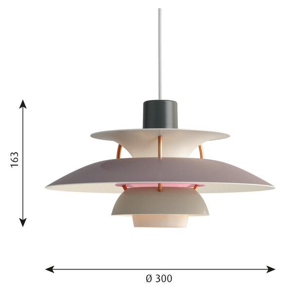 Závesná lampa PH 5 Mini Hues of Grey