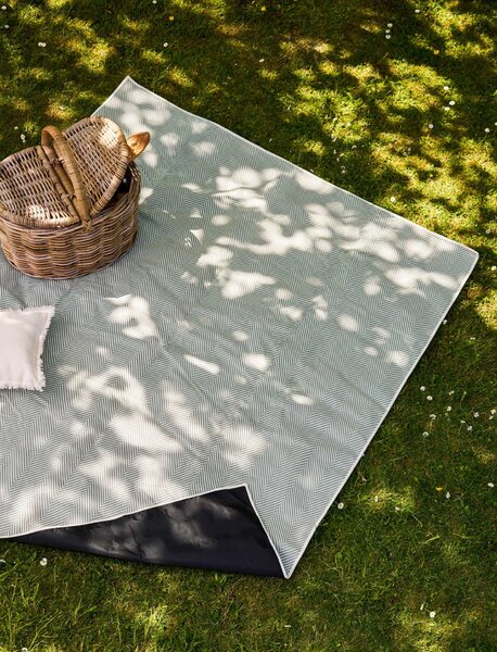 Pikniková deka Tubney Herringbone Rosemary 150 × 180 cm