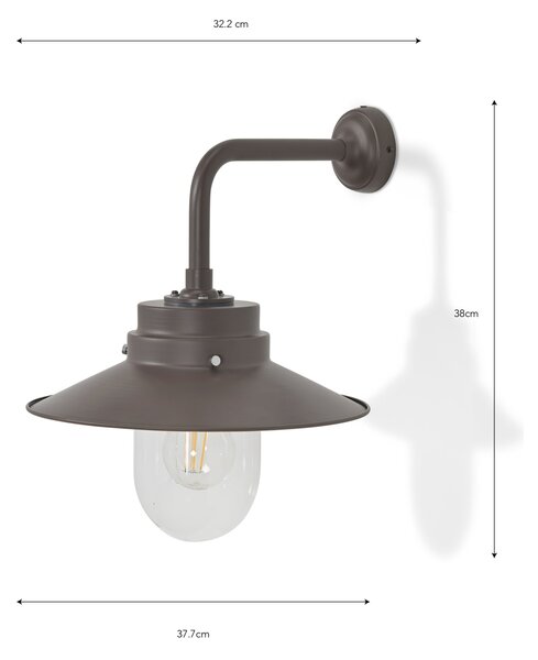 Vonkajšia nástenná lampa Semington Coffee Bean