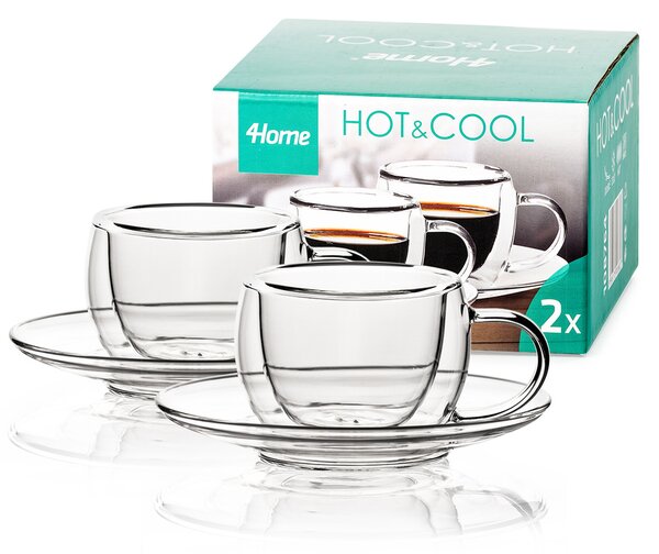 4Home Termo pohár na espresso Style Hot&Cool, 80 ml, 2 ks