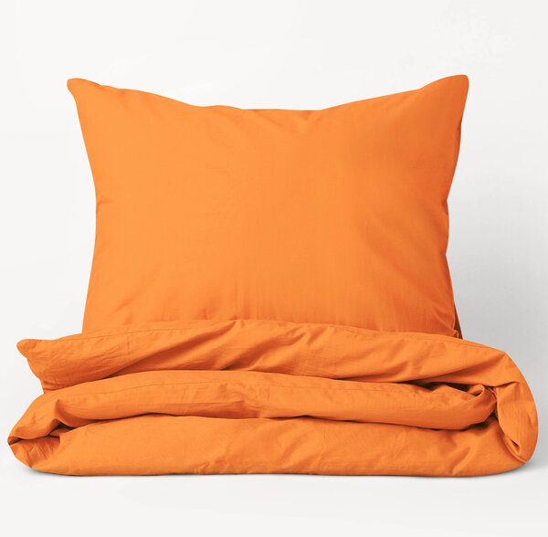 Goldea bavlnené posteľné obliečky - oranžové 140 x 220 a 70 x 90 cm