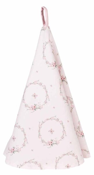 Bavlnená okrúhla utierka s kvetmi Floral Easter Bunny - Ø 80 cm - Clayre & Eef
