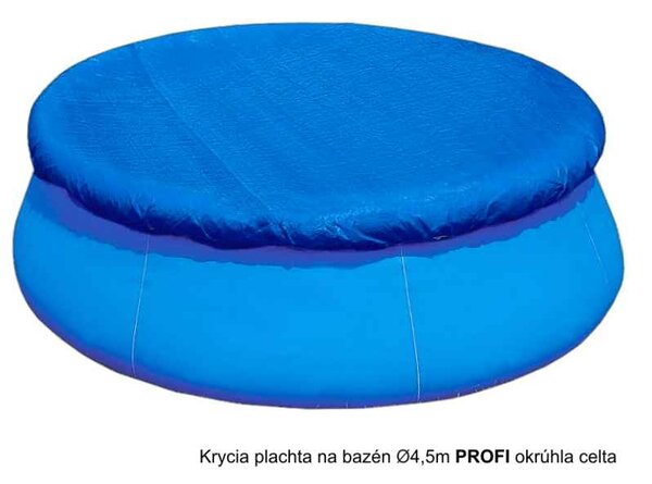 Zakrývacia plachta na bazén 4,5m PROFI modrá (pevná profesionálna bazénová plachta modrá 150 g/m2)