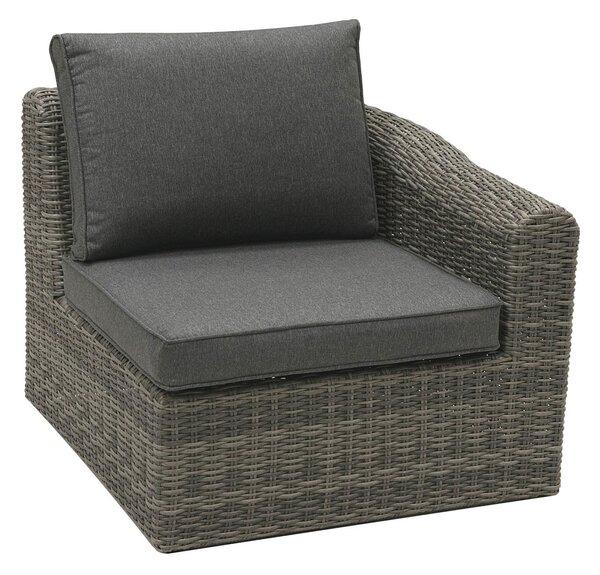 DEOKORK Ratanová lavica pre 2 osoby BORNEO LUXURY (sivá)