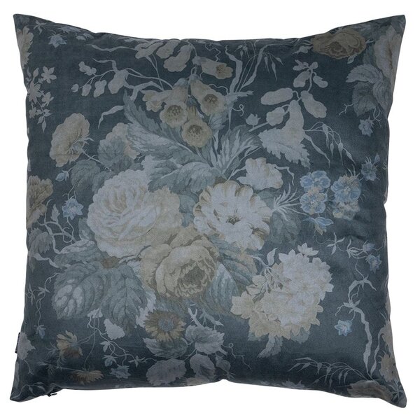 Zelený ručne vyrobený vankúš s kvetmi v korune Crown - 45*45*10cm - Mars & More