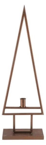 Bronzový antik kovový svietnik v tvare stromu Dhaka brons - 21*8*59 cm - daan kromhout