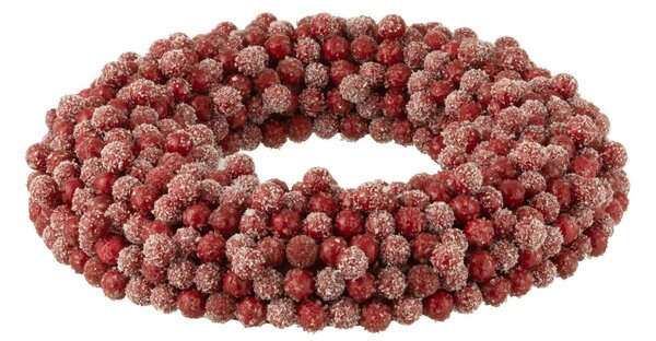 Dekoratívny veniec z červených bobúľ Berries - 35*6*35cm - J-Line by Jolipa