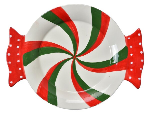 Keramická servírovacia misa/tanier cukrík Candy - 27*20*3 cm - Clayre & Eef
