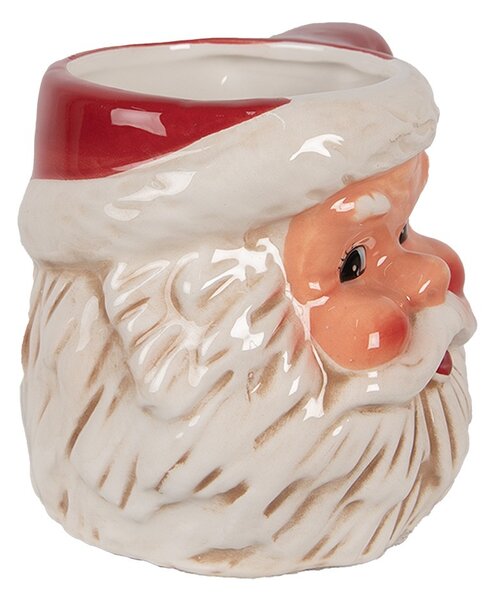 Keramický hrnček hlava Santa - 14 * 10 * 11 cm / 450 ml - Clayre & Eef