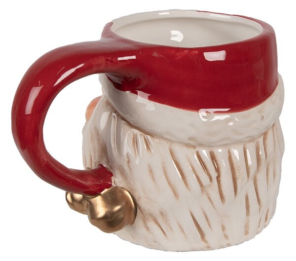 Keramický hrnček hlava Santa - 14 * 10 * 11 cm / 450 ml - Clayre & Eef
