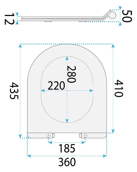 WC sedátko UF DUROPLAST FLAT- biele