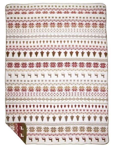Oboustranný pléd s motivem jelena - 130 * 180 * 3cm - Mars & More