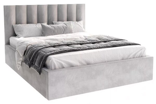 Luxusná posteľ COLORADO 90x200 s kovovým zdvižným roštom ŠEDÁ
