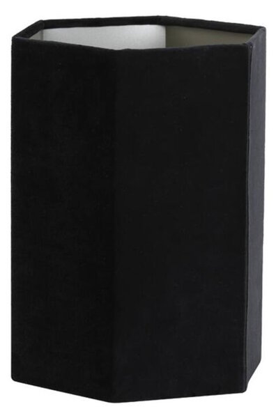 Čierne zamatové tienidlo Hexagon black - 20*20*26 cm/ E27 - Light & Living