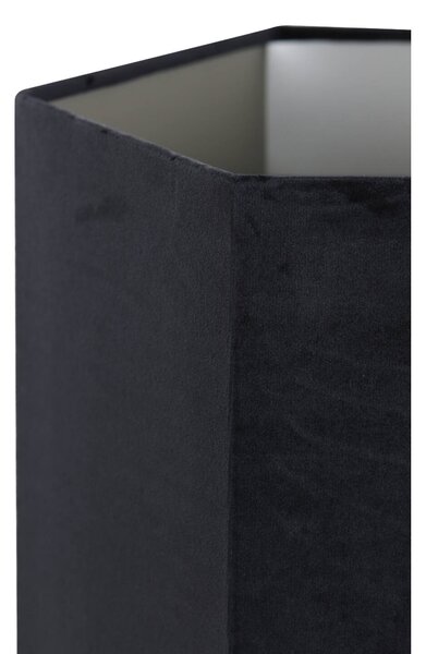 Čierne zamatové tienidlo Hexagon black - 20*20*26 cm/ E27 - Light & Living