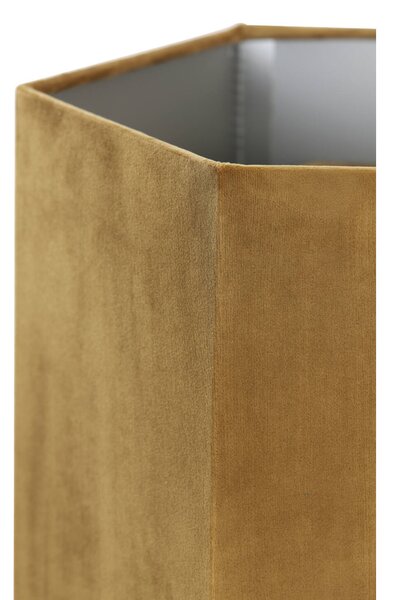 Hnedé zamatové tienidlo Hexagon brown - 24*24*30 cm/ E27 - Light & Living