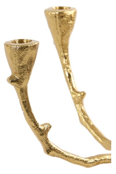 Zlatý antik kovový svietnik Ranica gold na 5 sviečok - 31*31*48 cm - Light & Living