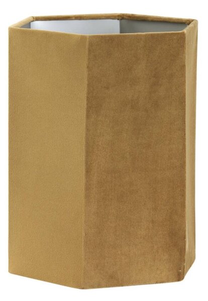 Hnedé zamatové tienidlo Hexagon brown - 24*24*30 cm/ E27 - Light & Living