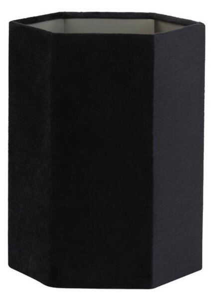 Čierne zamatové tienidlo Hexagon black - 20*20*26 cm/ E27 - Light & Living