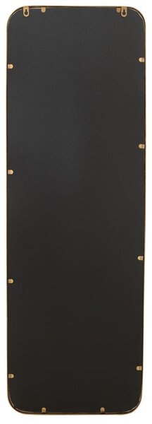 Zlaté antik nástenné zrkadlo v kovovom ráme Matt Black - 120*3*40 cm - J-Line by Jolipa