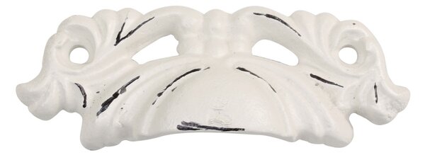 Krémová antik liatinová úchytka - 10*2*3,5 cm - Chic Antique