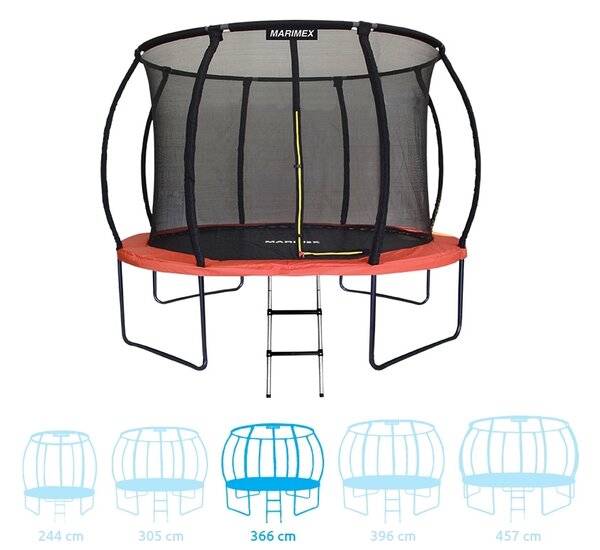 Marimex | Trampolína Marimex Premium 366 cm + vnútorná ochranná sieť + schodíky ZADARMO | 19000112