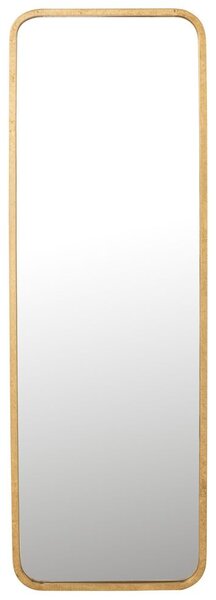 Zlaté antik nástenné zrkadlo v kovovom ráme Matt Black - 120*3*40 cm - J-Line by Jolipa