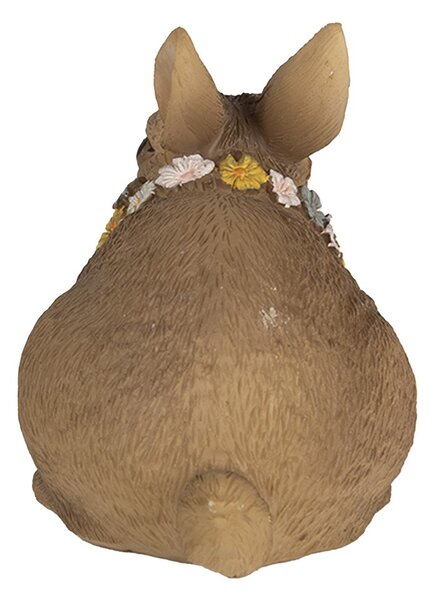 Dekorácia hnedý veľkonočný zajačik - 13*8*10 cm - Clayre & Eef