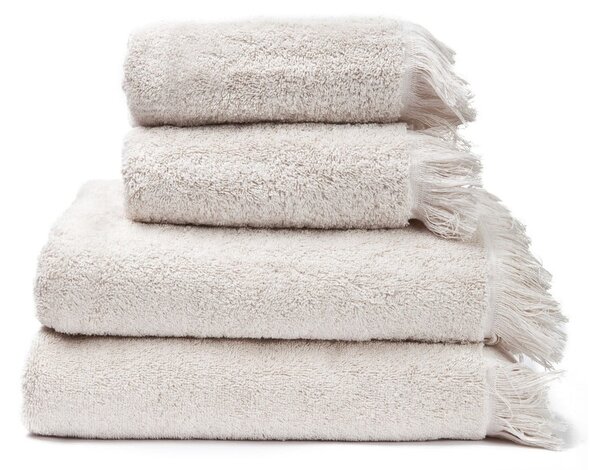 Súprava 2 krémovobielych uterákov a 2 osušiek zo 100% bavlny Selection, 50 × 90 + 70 × 140 cm