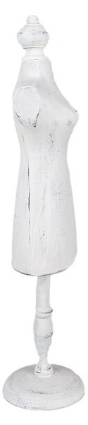 Biela antik drevená dekorácia Mannequin - 13*11*51 cm - Clayre & Eef