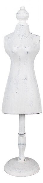 Biela antik drevená dekorácia Mannequin - 13*11*51 cm - Clayre & Eef