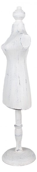 Biela antik drevená dekorácia Mannequin - 13*11*51 cm - Clayre & Eef
