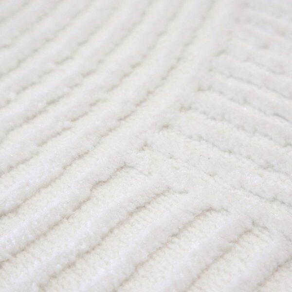 Angel Carpet, Kusový koberec Zafiro 25 Cream, 60x110, biela, kancelária