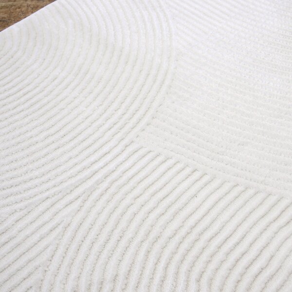 Angel Carpet, Kusový koberec Zafiro 25 Cream, 60x110, biela, kancelária