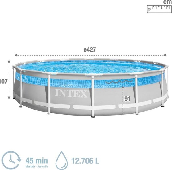 Intex_D Záhradný bazén INTEX 26722 Prism Frame Clearview Premium 427 x 107 cm 126722