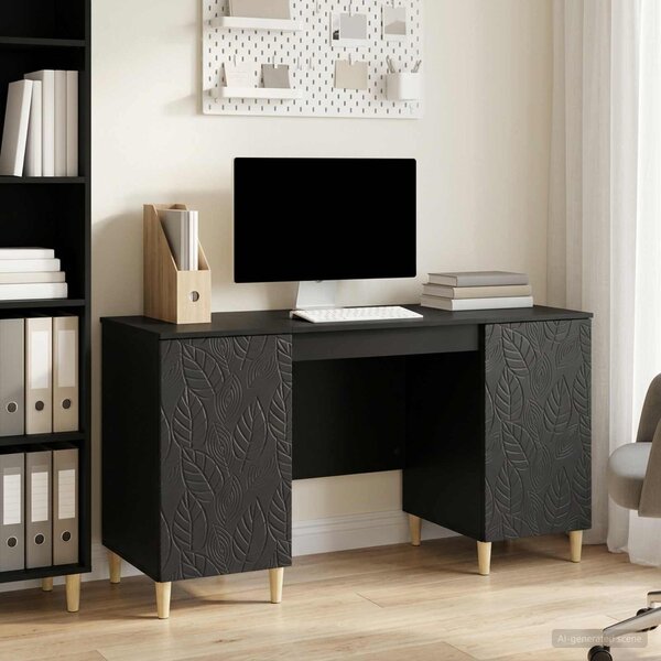 Maison Exclusive – Čierny písací stôl, 142,5 x 50 x 75 cm, drevotrieska