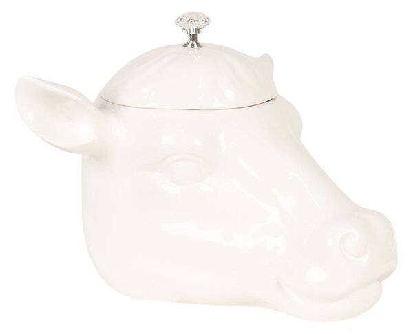 Keramická úložná dóza Cow - 25*24*20 cm - Clayre & Eef