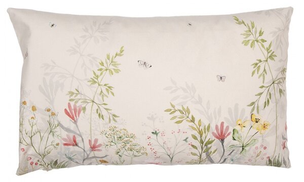 Obliečka na vankúš s lúčnymi kvetmi Wildflower Fields - 30*50cm - Clayre & Eef