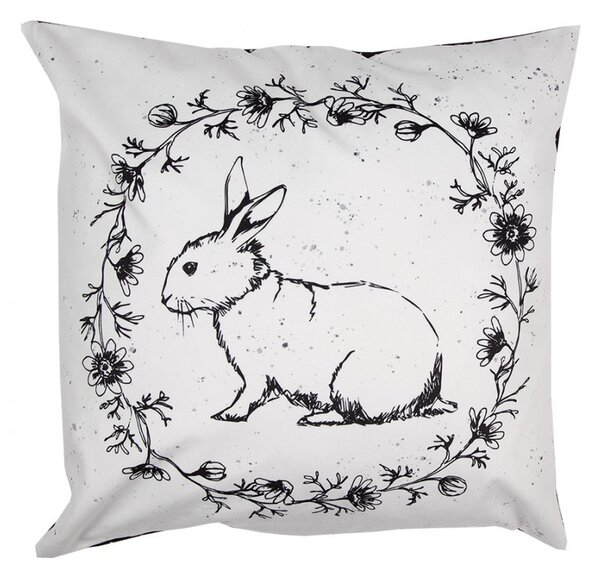 Obliečka na vankúš s králikom - 45*45cm - Clayre & Eef