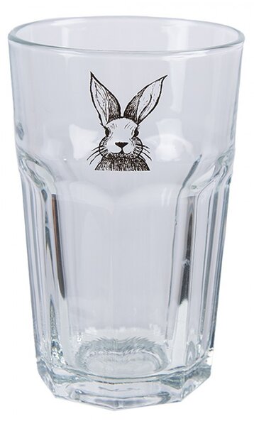 Pohárik na vodu s králikom Rabbit Cartoon - Ø 7*12 cm / 300 ml - Clayre & Eef