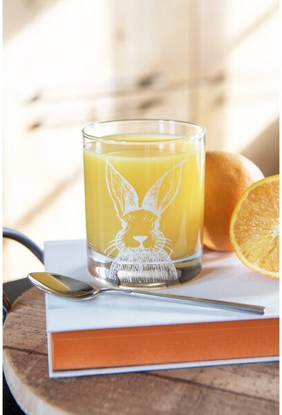 Pohárik na vodu s králikom Rabbit Cartoon - Ø 7*9 cm / 300 ml - Clayre & Eef
