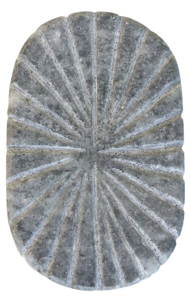 Šedá oválna mramorová úchytka Marble - 5,5*3,5 cm - Chic Antique