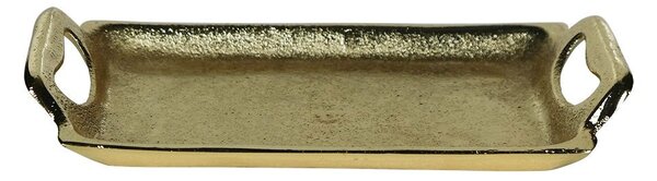 Zlatý kovový servírovací podnos s uchami Tray Raw S - 21*11*3cm - Mars & More