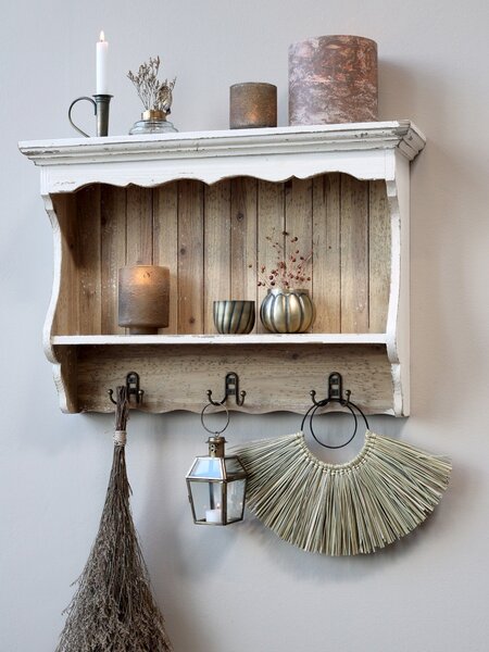 Nástenná dekorácia z morskej trávy so závesným krúžkom - 42*26 cm - Chic Antique
