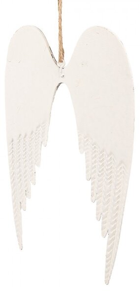 Biela antik dekoratívne závesné krídla - 19*12 cm - Clayre & Eef