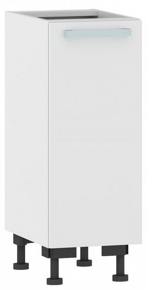 Dolná kuchynská skrinka One ES30, pravá, biely lesk, šírka 30 cm