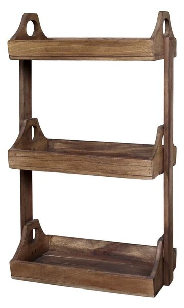 Hnedá antik drevená 3-poschodová polička Grimaud Unit - 46*25*77 cm - Chic Antique